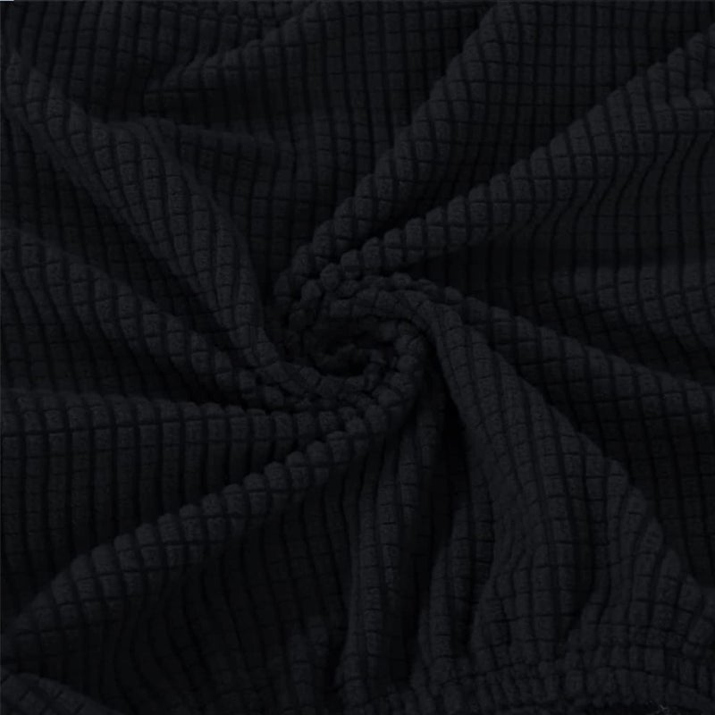 Yikko Office Chair Covers, Elastic Stretch Computer Chair Seat Slipcovers Super Fit Anti-dust Desk Seat Cover Spandex Removable Washable Kitchen Chair Protective Cover (Black) - Image 3