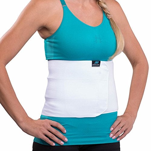 DonJoy DA161SR01-WHT-S/M Abdominal Support Three Panel Elastic Wrap for Strain, Weakness, Small, Medium fits 29", 37", White, Small/Medium - Image 4