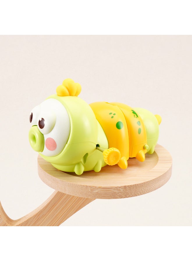 Same Chain Bee Telescopic Caterpillar Children's Coil Toys Parent-child Interactive Toys Kindergarten Gifts-Color:Telescopic Clockwork Caterpillar (matcha Green)  - Image 1