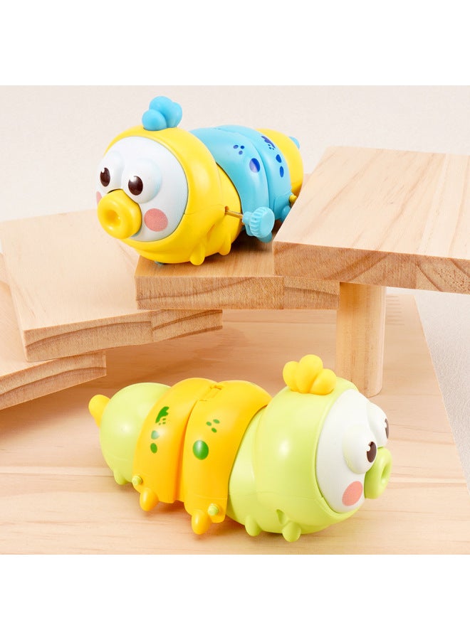 Same Chain Bee Telescopic Caterpillar Children's Coil Toys Parent-child Interactive Toys Kindergarten Gifts-Color:Telescopic Clockwork Caterpillar (matcha Green)  - Image 5