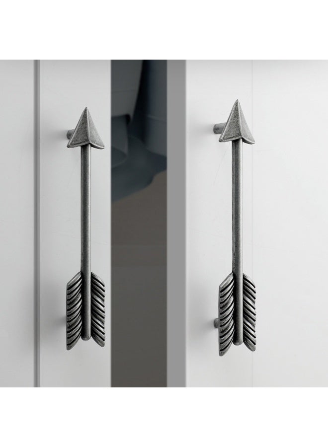 2pcs Kitchen Cabinet Pulls Handles with 5 Inch Hole Center Zinic Alloy Drawer Handle Hardware for Cabinets Creative Arrow Shape Cupboard Drawer Pulls, 128mm Hole Centers - Image 4