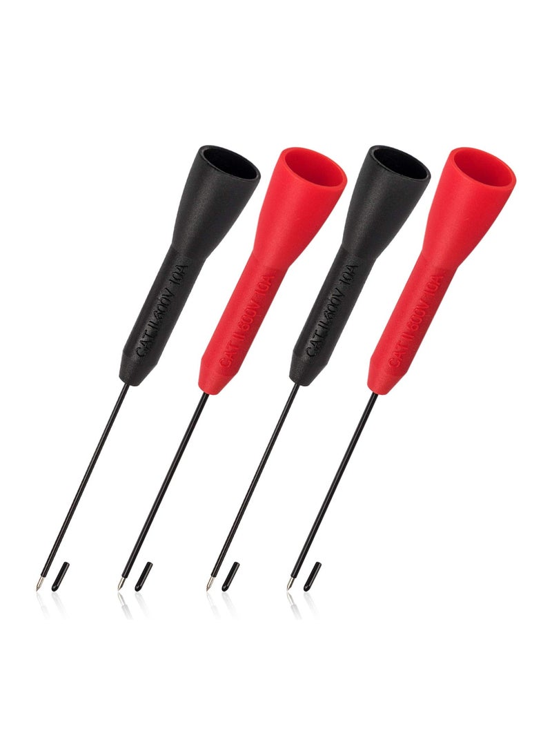 Y&D 4 Pack 2mm Needle Test Probes, 600V/10A Non-Destructive Multimeter Fit for Fluke Leads tl71 tl75, Set, Test, Probes  - Image 1