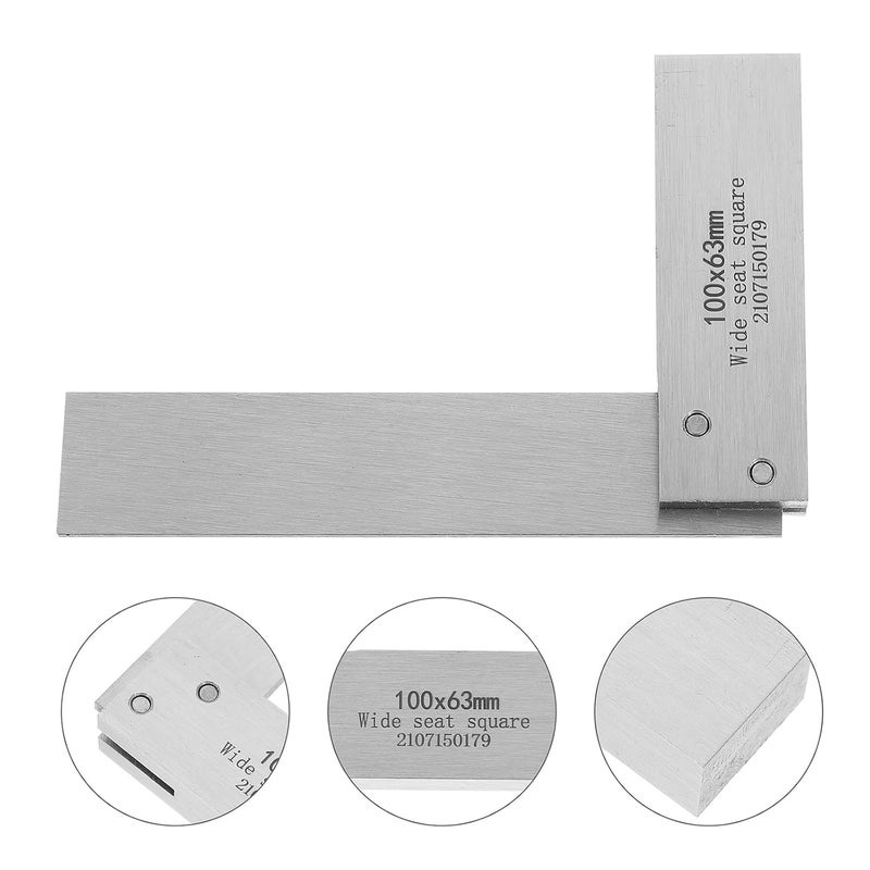 Carbon Steel L-Shaped Carpenter Square Ruler 90-Degree Wide Base Right Angle Measuring Tool for Woodworking and Engineering Tasks - Image 2