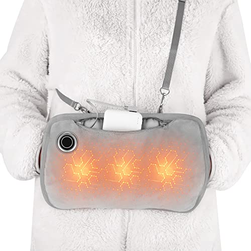 VanSmaGo Hand Warmers Rechargeable, Portable Graphene Heated Gloves Handwarmers Bag with 10000MAH Power Bank&3 Heat Modes, Fast Electric Heating Pad Pouch for Women,Kids, Hunting,Camping&Xmas Gifts - Image 3