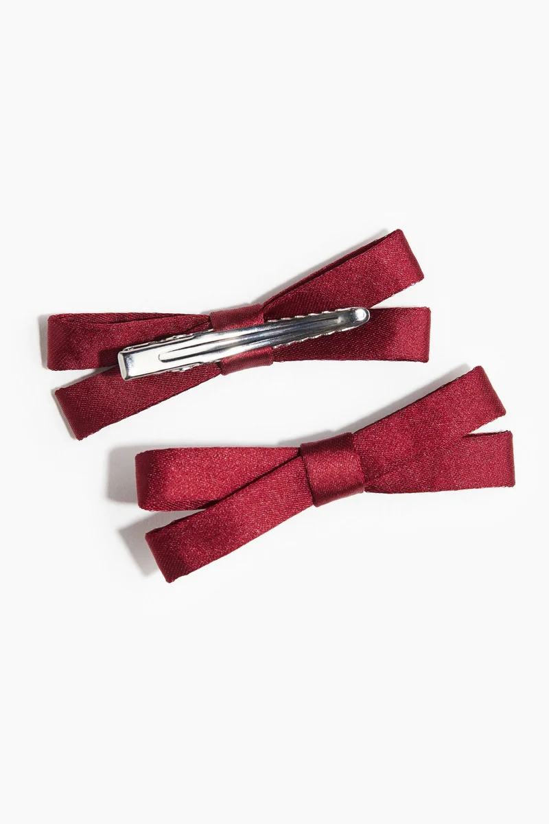 H&M 2-pack bow hair clips
