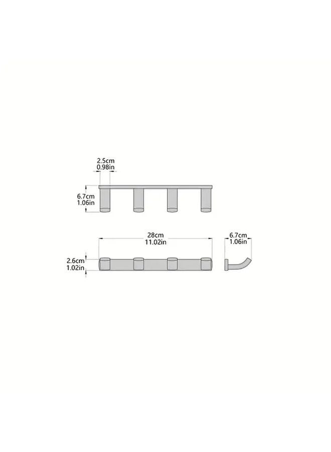 مجموعة خطاطيف حائط عتيقة من 4 قطع للحمام، مدخل المنزل، تخزين وتنظيم المنزل - Image 4