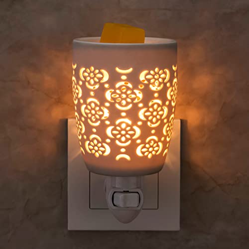 STARMOON STAR MOON Ceramic Pluggable Wax Melt Warmer for Scented Wax, Diffuser for Fragrance Oil, Candle Melter Plug in Wall for Home, Office and Spa, Ideal Gifts, with Two Bulbs - Image 2