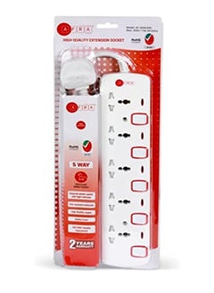ELTRAZONE "Japan Universal Extension Cord – 5-Way 3M, 5 Universal Sockets, Shock Proof, 250V, with 2-Year Warranty, ESMA, ROHS, and CB Certified"  - Image 1