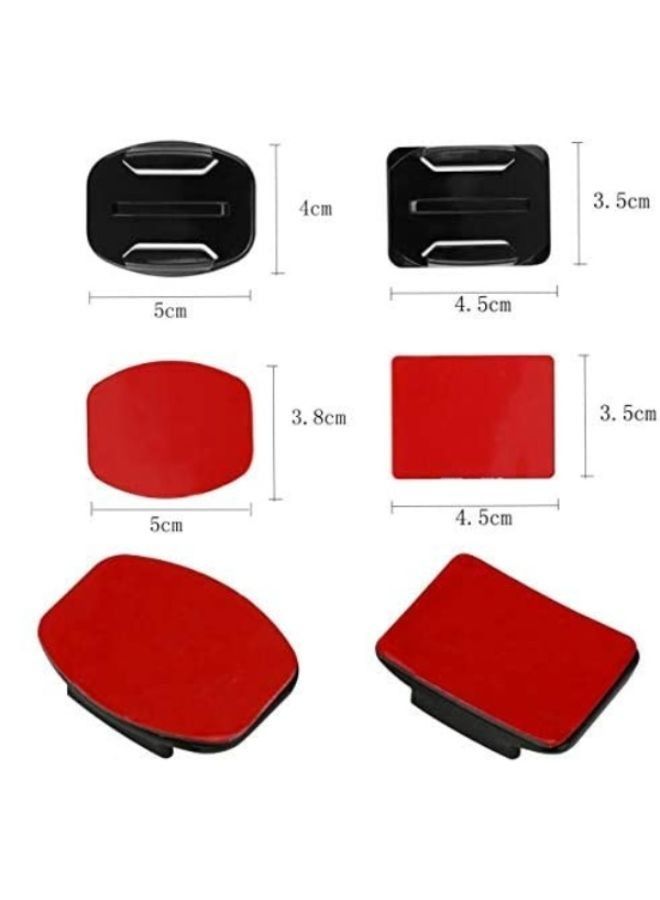 Set of Adhesive Pad Flat Curved Mount with Buckle Base And J-hook Buckle  - Image 2