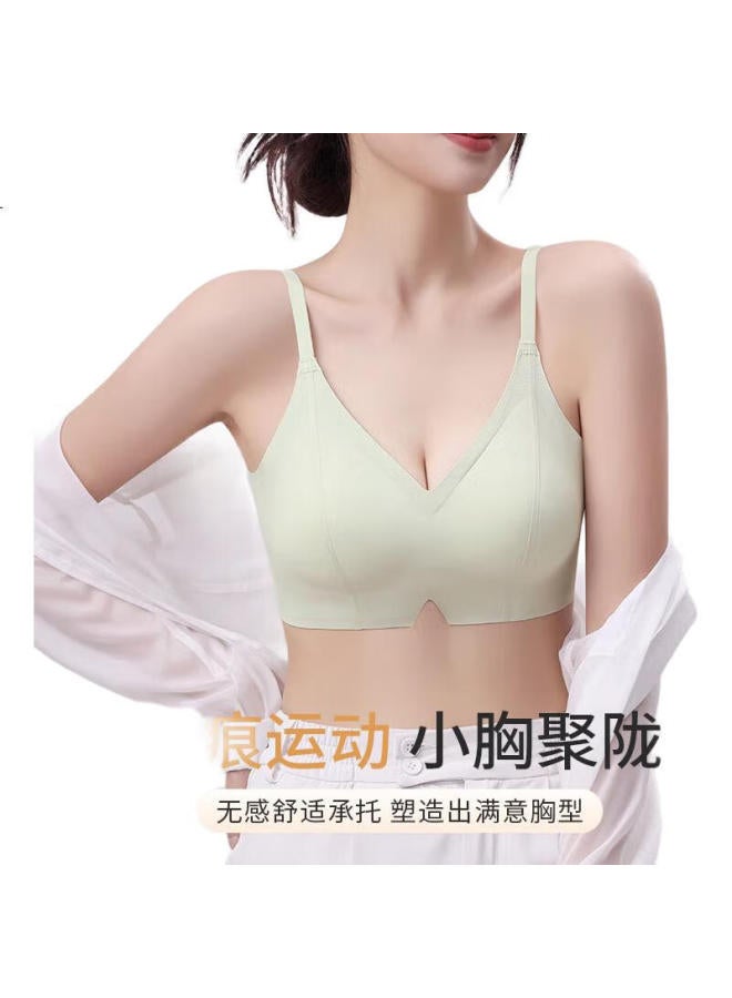 Gujin (Gujin) Ice Silk Wireless Bra With Fixed Cup And Seamless Push-Up Sports Bra For Women Non-See-Through New Model - Image 1