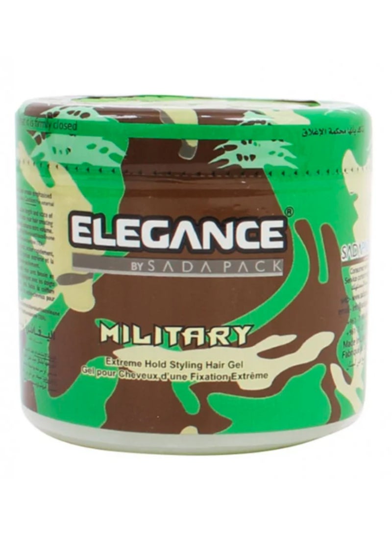 إليجانس جل الشعر ثلاثي المفعول – ميلتري 1000 مل | جل تصفيف بقوة فائقة للرجال والنساء