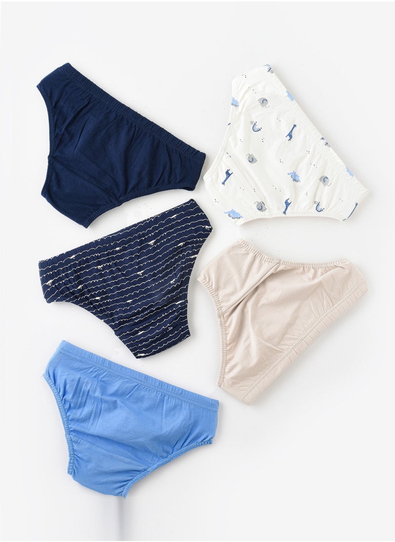 JAM 5 Pack Boys Briefs 95% Cotton 5% Elastane, Soft and Comfortable Underwear for Boys  - Image 2