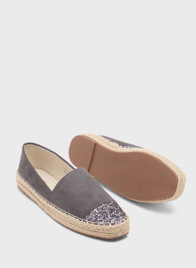 Ginger Espadrilles With Glitter Toe