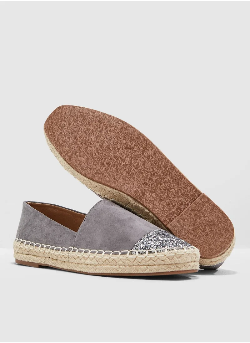 Ginger Espadrilles With Glitter Toe