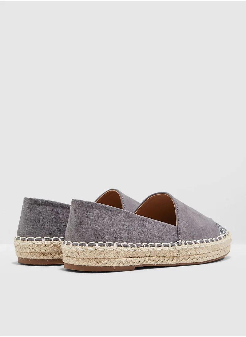 Ginger Espadrilles With Glitter Toe