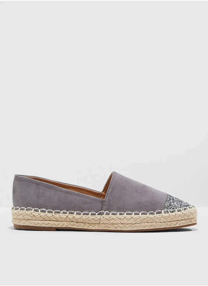 Ginger Espadrilles With Glitter Toe