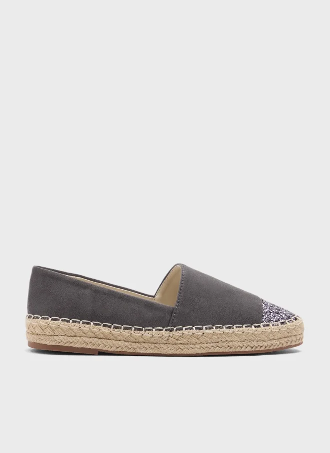Ginger Espadrilles With Glitter Toe