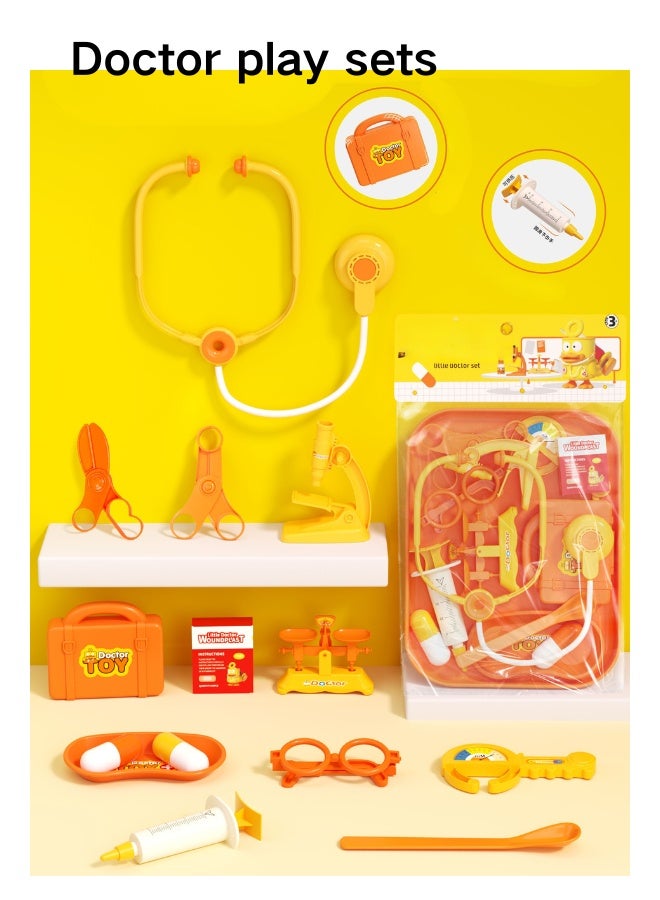 15PCS Doctor Kit for Kids Pretend Play Educational Doctor Toys, Medical Kit with Stethoscope, Doctor Playsets - Image 1