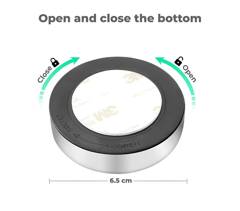 MeeTo LED Battery Wireless Night Stick Tap Touch Lamp Stick-On Push Light for Cabinets, Counters, Utility Room, Cordless Touch Light,Plastic, Crystal,Random Colour Batteri Not Included, PC1 - Image 2