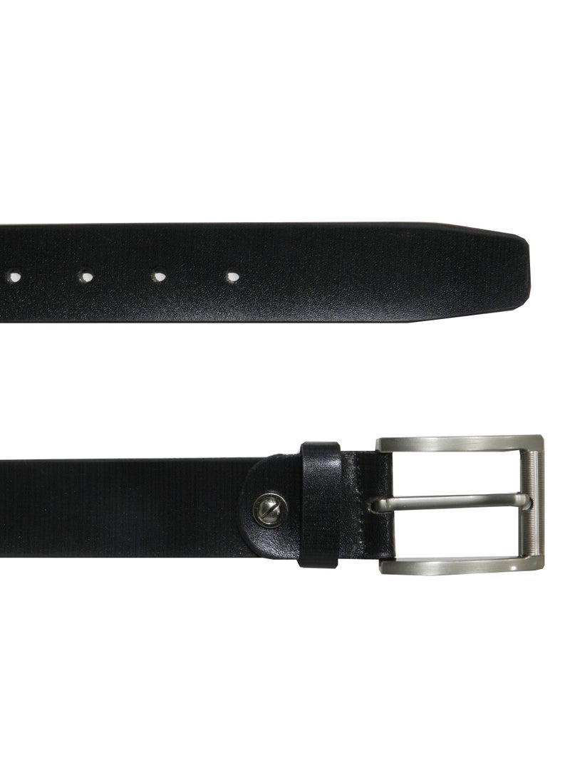 LAVERI LEATHER GENUINE LEATHER 35MM FORMAL AND CASUAL BLACK BELT FOR MENS - Image 5