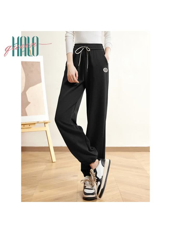 HALOQUEEN Halo Queen Women's Casual Pants, Spring And Autumn Drawstring Elastic Waist Joggers, Loose Comfortable Sweatpants, New Product H143r1012 - Image 1