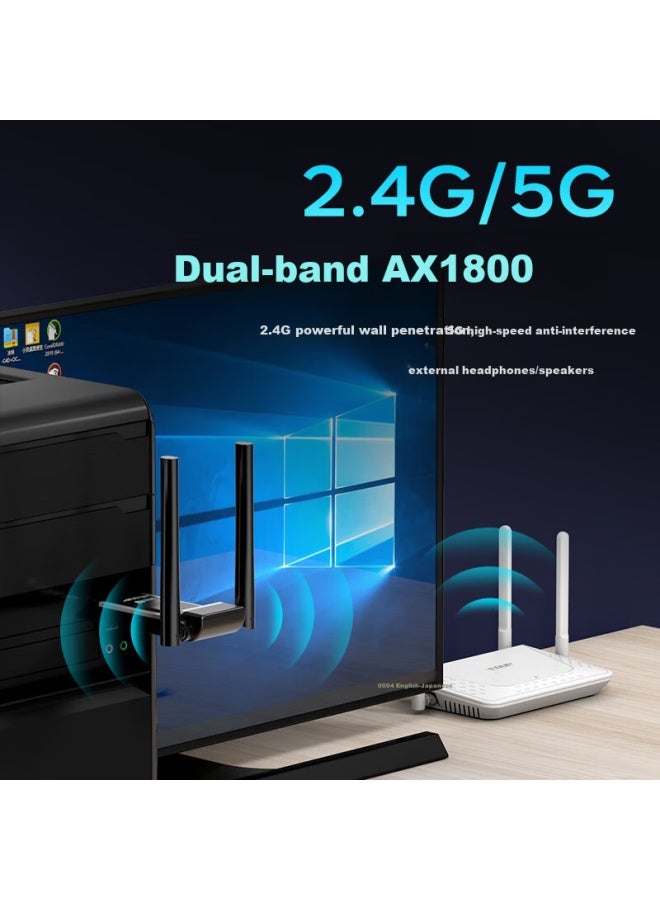 Edup Usb Driver-free Wireless Network Card Wifi6 Ax1800 Dual-band 5g Wireless Adapter For Desktop Laptop Network Receiver Transmitter - Image 2