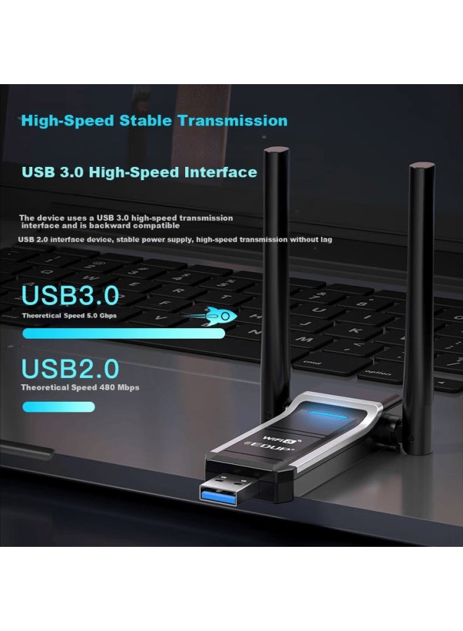 Edup Usb Driver-free Wireless Network Card Wifi6 Ax1800 Dual-band 5g Wireless Adapter For Desktop Laptop Network Receiver Transmitter - Image 5