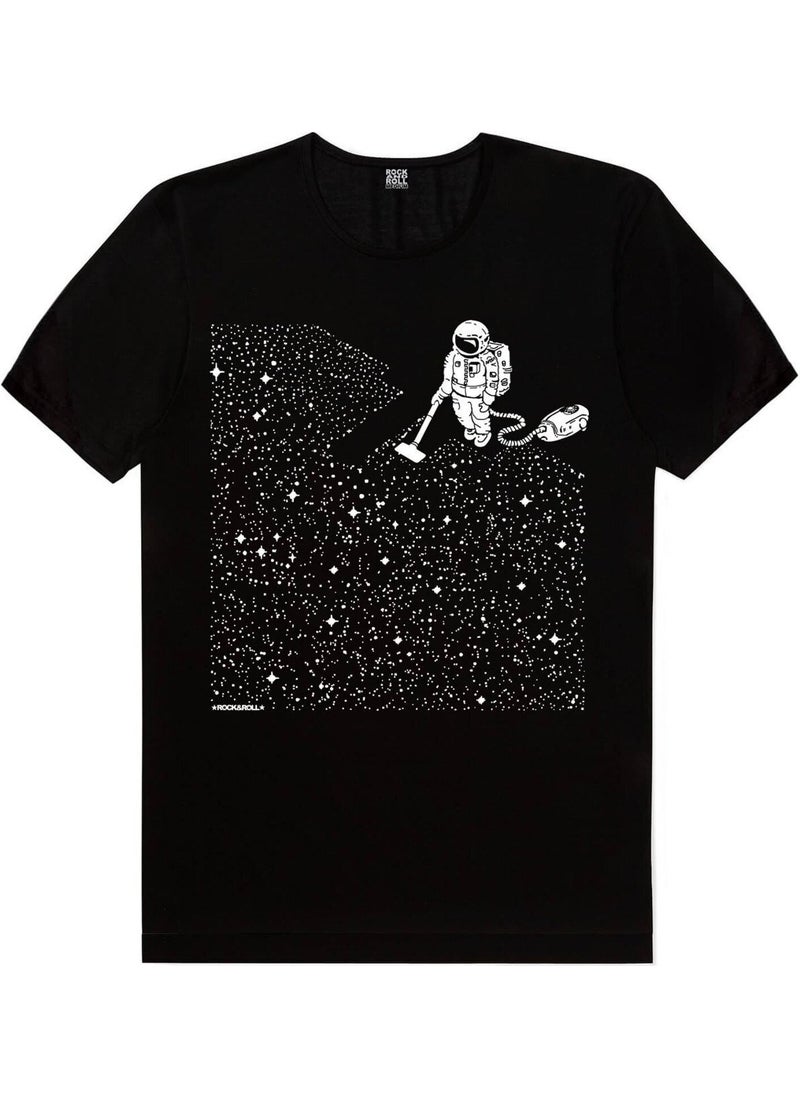 Rock&Roll Balloon Planets, Astronaut with Broom, Graffiti Astronaut Women's 3-Piece Eco Pack T-Shirt  - Image 5