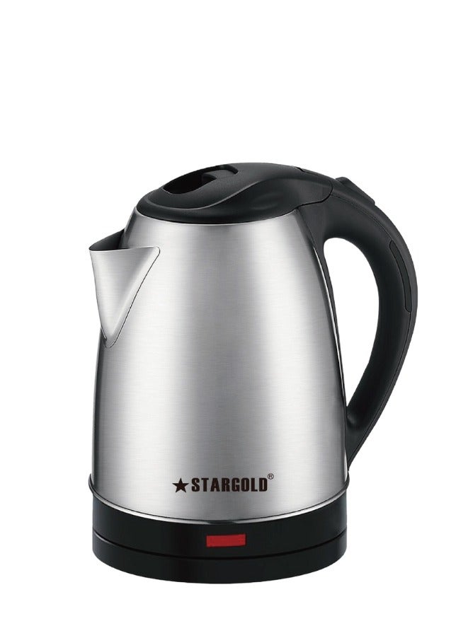Stargold Electric Kettle, 1.5L Capacity, 1400-1600W Power, Stainless Steel Body, 360° Rotational Base, Auto Shut-Off, and Overheat Protection - Image 1
