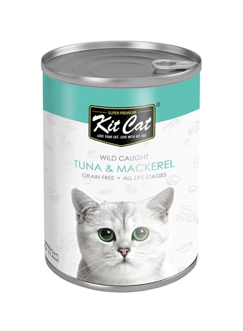 كيت كات وايلد كات تونة مع طعام قطط ماكريل معلب 400 جرام - Image 1