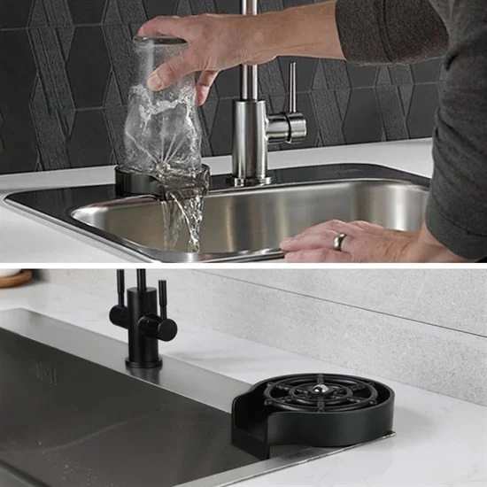 5DM High Pressure Automatic Glass Washing Apparatus Quick Mug Rinser For Kitchen Sinks
