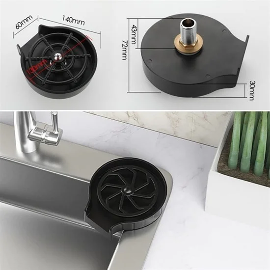 5DM High Pressure Automatic Glass Washing Apparatus Quick Mug Rinser For Kitchen Sinks