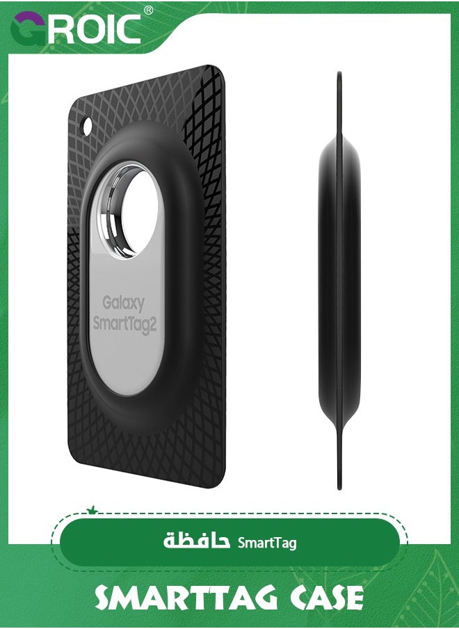 GROIC for Smart Tag 2 Wallet Holder, Ultra Thin Card Case for Samsung SmartTag2, Smart Tag 2 Card Holder for Purse, Handbag, Backpack Wallet, Clutch Bag (Black)  - Image 1