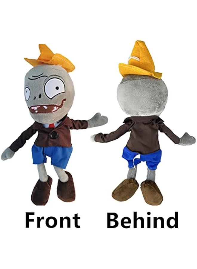 12 PVZ Plush Conehead Zombies Brown Coat Toys PVZ 1 2 Stuffed Soft Doll Roadblock Conehead Zombie New  - Image 3
