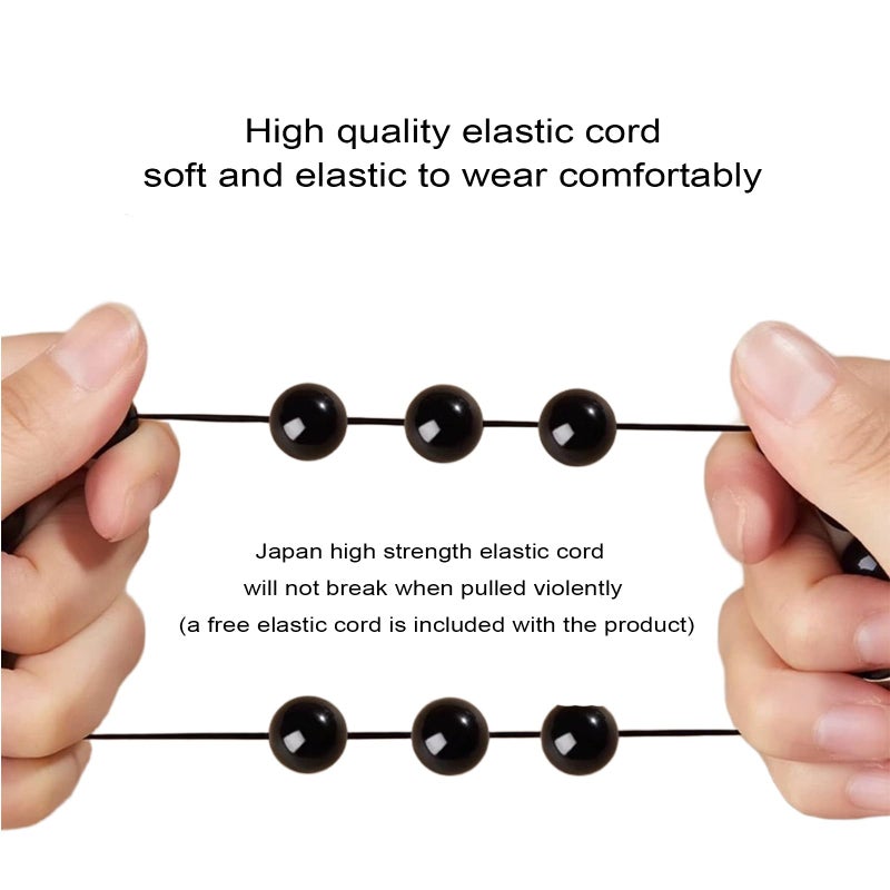 38 Magnetic Therapy Beaded Hematite Bracelet For Women And Men Appropriate Magnetism Power (10mm) - Image 3