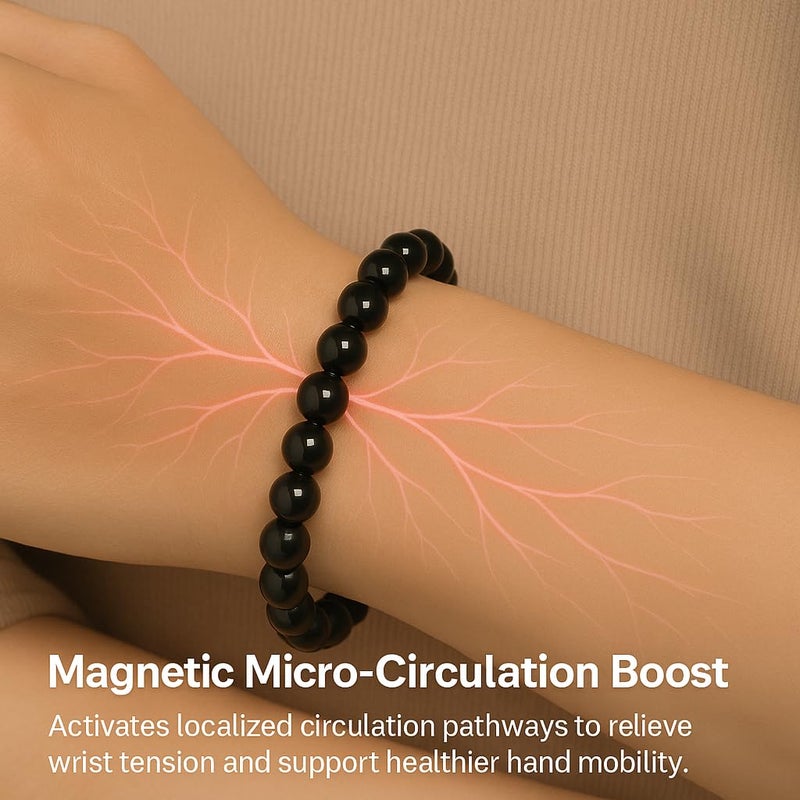 38 Magnetic Therapy Beaded Hematite Bracelet For Women And Men Appropriate Magnetism Power (10mm) - Image 2