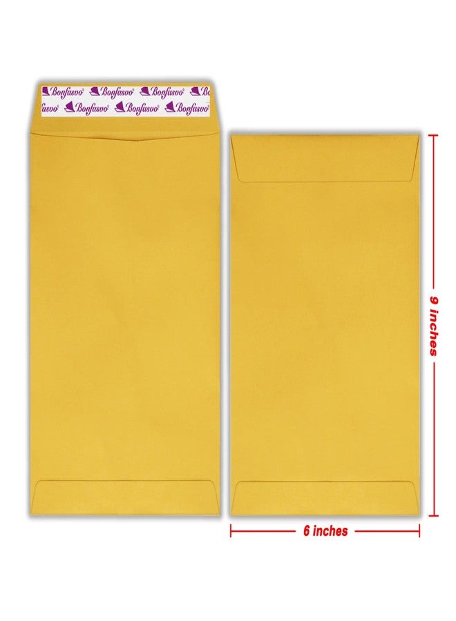 Bonfasvo 300 Pack 6x9 Brown Catalog Envelopes Peel & Seal Security Mailing Envelopes 120GSM Kraft Paper self Seal Envelopes for Invitations Papers Photos Documents Pictures Papers Files - Image 2