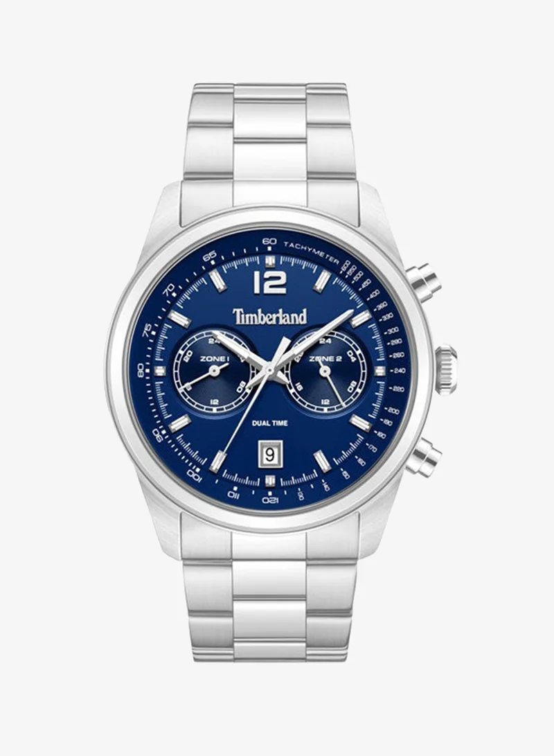 تمبرلاند Northbridge Blue Dial Stainless Steel Bracelet Multifunction Watch for Men, 45mm