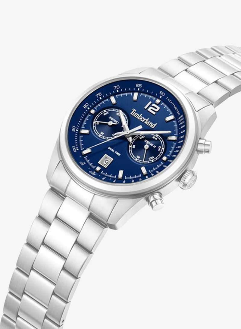 تمبرلاند Northbridge Blue Dial Stainless Steel Bracelet Multifunction Watch for Men, 45mm