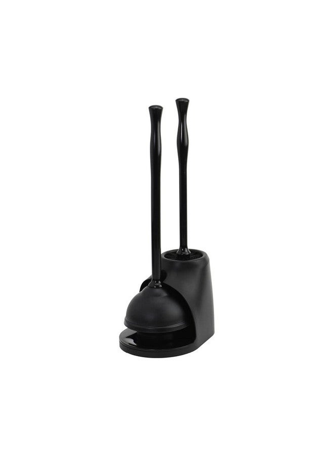 Casabella Bowl Brush & Plunger Combo - Heavy-Duty Toilet Plunger and Cleaning Brush, Ergonomic Handles, Durable Bowl Brush, Tackles Tough Clogs, Discreet Storage - Image 1