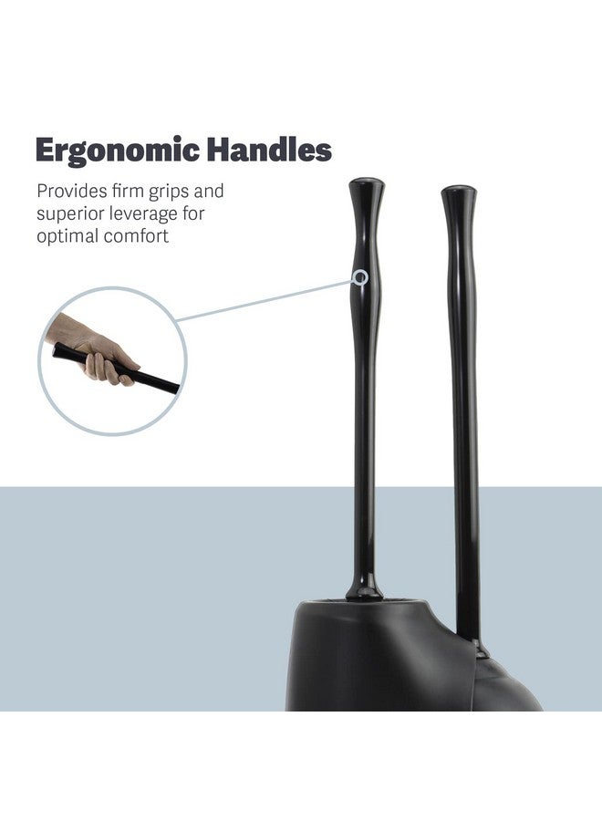 Casabella Bowl Brush & Plunger Combo - Heavy-Duty Toilet Plunger and Cleaning Brush, Ergonomic Handles, Durable Bowl Brush, Tackles Tough Clogs, Discreet Storage - Image 5
