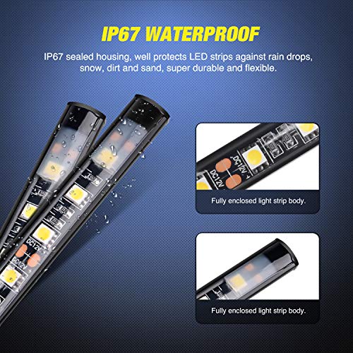Nilight نيلايت 3 قطع شريط إضاءة سرير 60 بوصة 270 LED مع مفتاح تشغيل/إيقاف، فيوز شفرات، موصل كابل تمديد لشاحنة النقل، SUV، RV، قارب - Image 3