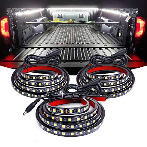 Nilight نيلايت 3 قطع شريط إضاءة سرير 60 بوصة 270 LED مع مفتاح تشغيل/إيقاف، فيوز شفرات، موصل كابل تمديد لشاحنة النقل، SUV، RV، قارب - Image 1