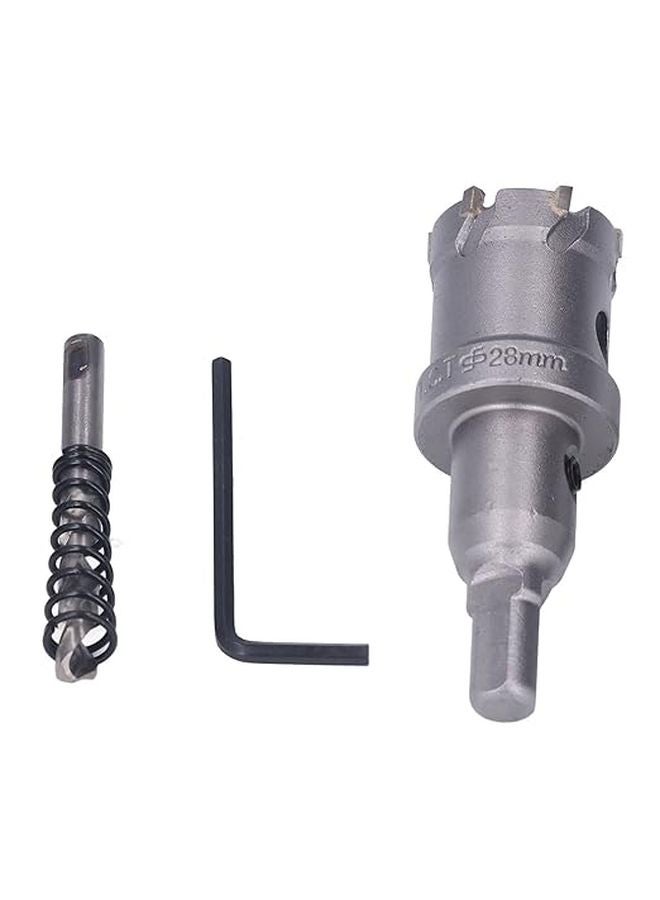 28mm Carbide Hole Saw Bit Kit For Thick Metal With Hex Wrench - Image 1