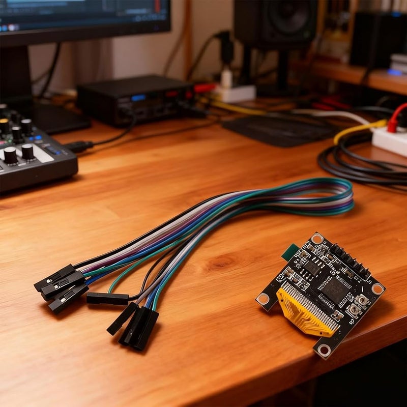 Dual Channel Audio Level VU Meter Analyzer 0 96 Inch OLED Screen 8 Display Modes Without Box - Image 3