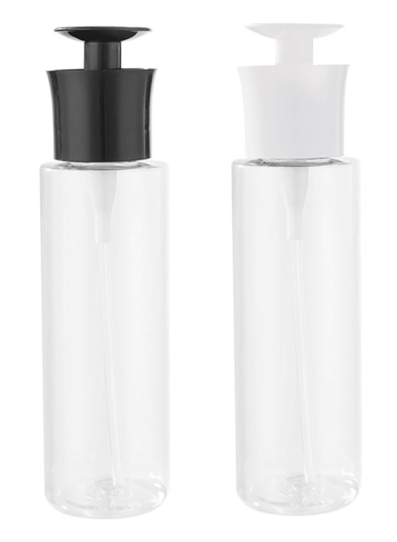 2-Pack Travel Lotion Dispenser Pump Bottles, Push-Type PP Liquid Dispensers, Compact Little Bottles for Travel, Easy Dispensing, Convenient for Lotions, Liquids, and More - Image 1