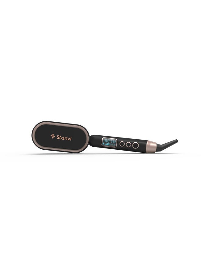 Stanvi Pro Hair Straightener Brush "Premium" Black  - Image 3