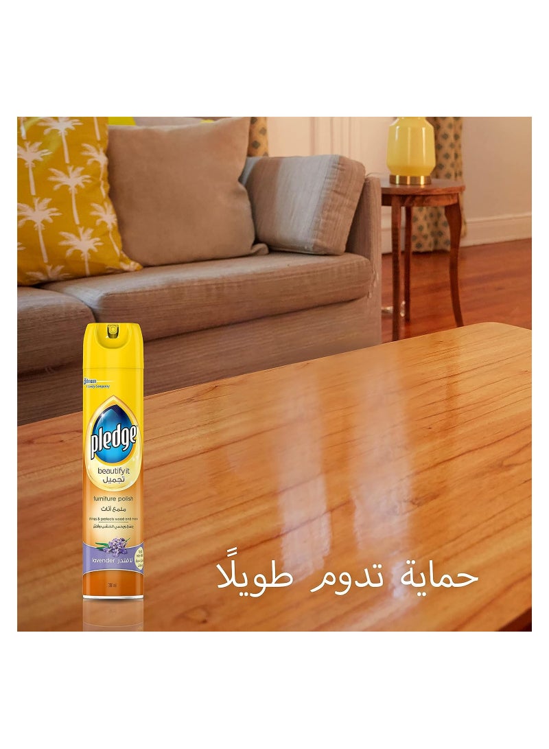 Pledge Beautify It Furniture Polish Spray Lavendar Scent 300 ML - Image 4