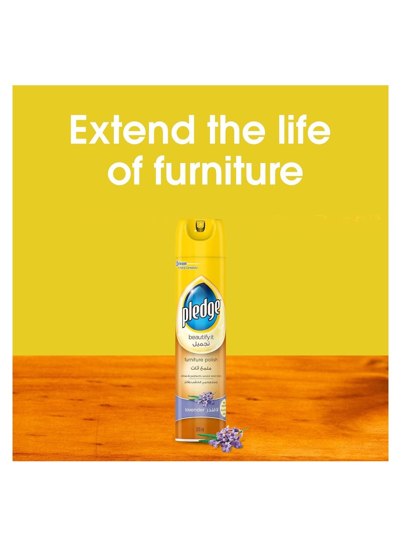 Pledge Beautify It Furniture Polish Spray Lavendar Scent 300 ML - Image 5