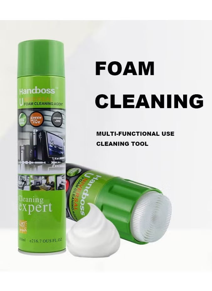 Universal Foam Cleaning Agent with Brush, Handboss Cleaning Expert